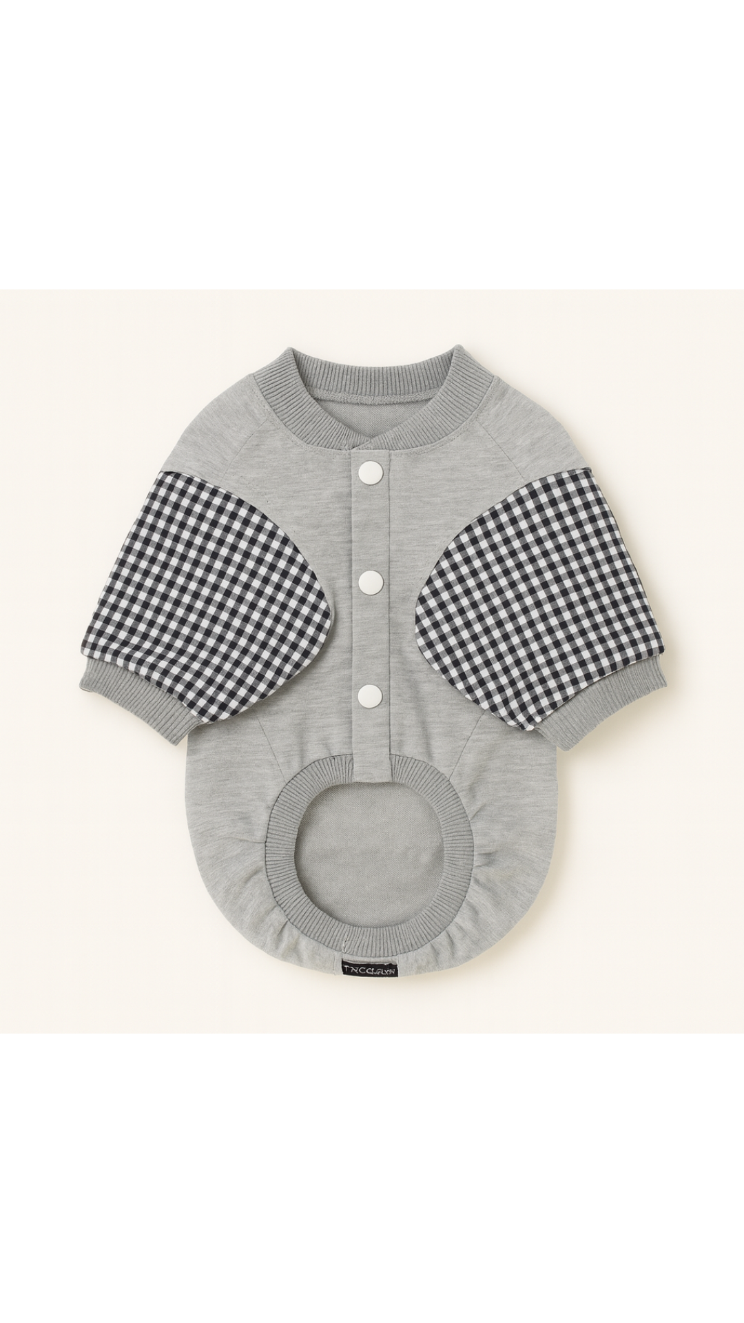 Grey Gingham Tee